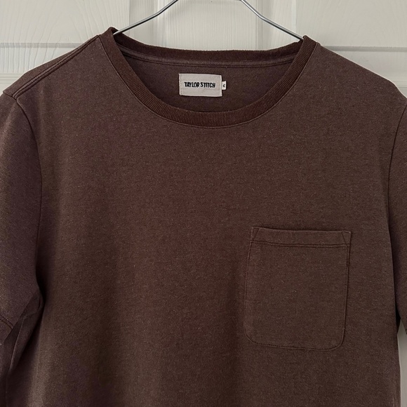 Taylor Stitch Bundle of 2 Heavy Bag Tee Shirts Burgundy Teal Men’s Size Large - Picture 3 of 16